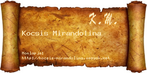 Kocsis Mirandolina névjegykártya